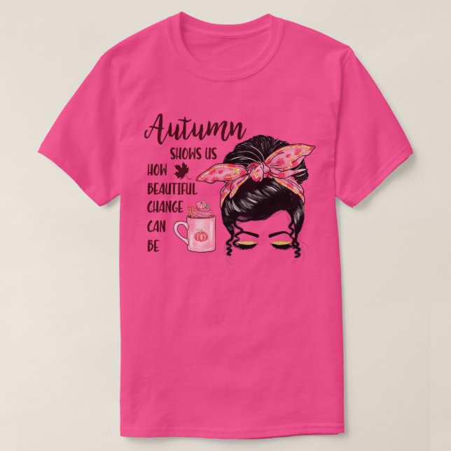 T-shirt Conception automne mignonne (Design devant)
