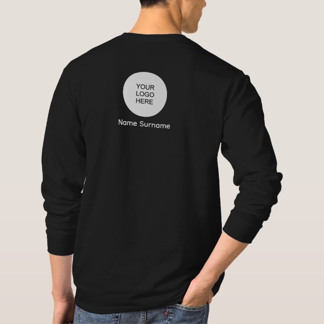 T-shirt Conception avant et arrière de votre entreprise Lo (Dos)