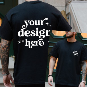 T-shirt Conception avant et arrière Logo personnalisé 