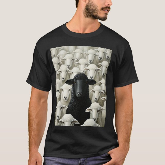 T-shirt Conception Avec Moutons Activée (Devant)