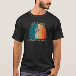 T-shirt Conception Beagle Rétro Femme Chien Pour Grand-Mèr