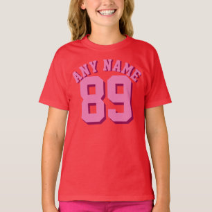 T-shirt Conception blanche et rose rouge du Jersey de