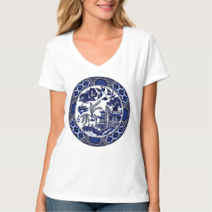T-shirt Conception bleue classique de saule