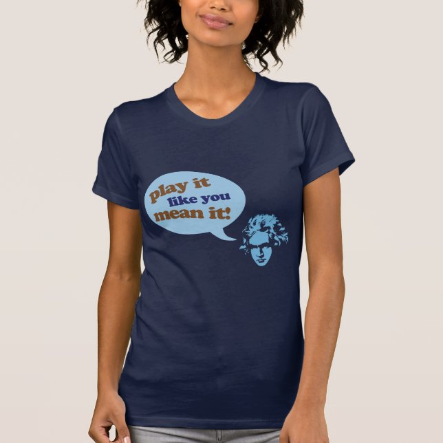 T-shirt Conception bleue de musique de Beethoven de (Devant)