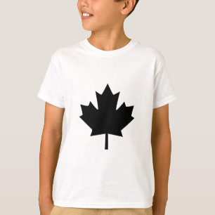 T-shirt Conception canadienne de la feuille d'érable noire