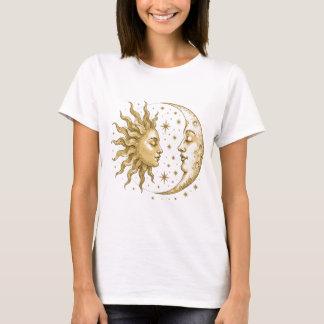 T-shirt Conception céleste Soleil Lune Vintage | Rétro Cos