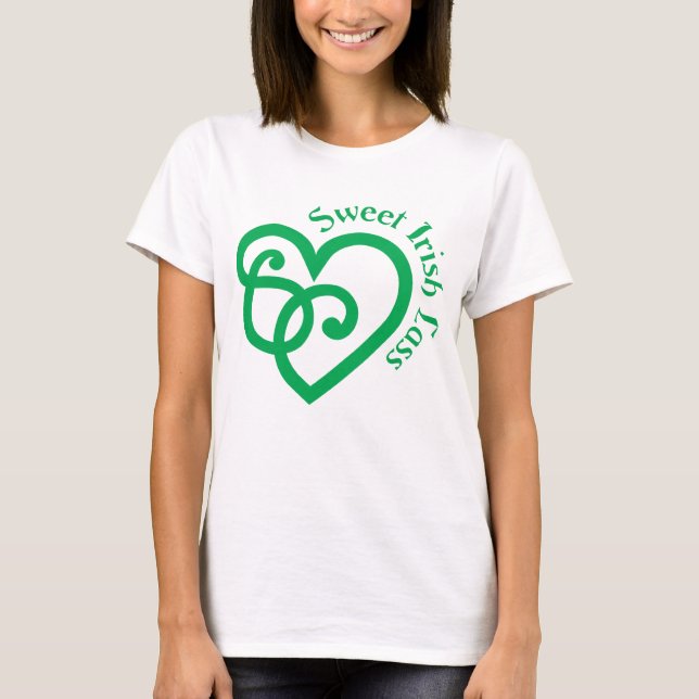 T-shirt Conception celtique de noeud de coeur de jeune (Devant)