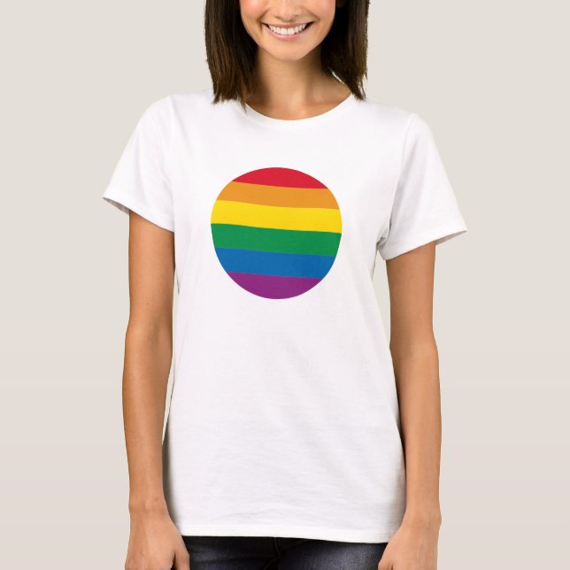T-shirt Conception colorée d'arc-en-ciel de la fierté | (Devant)