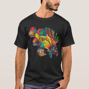 T-shirt Conception colorée de poissons de Lionfish