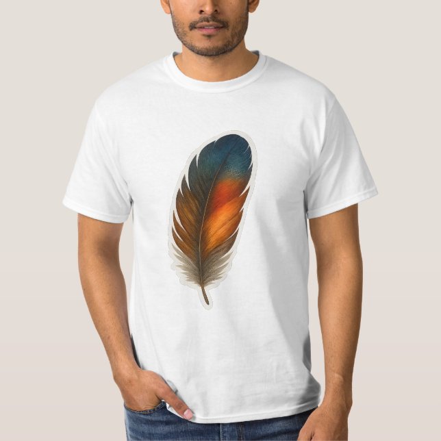 T-shirt Conception colorée en plumes (Devant)