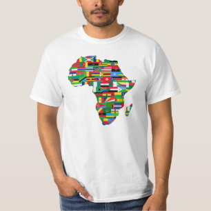T-shirt Conception continente de découpe de drapeaux de