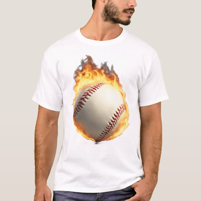 T-shirt Conception Cool de baseball flamboyant (Devant)