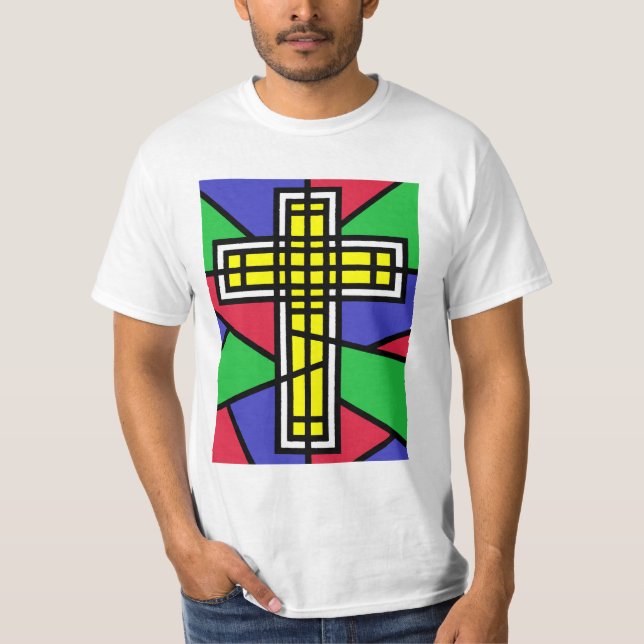 T-shirt Conception croix couleur Abstraite (Devant)