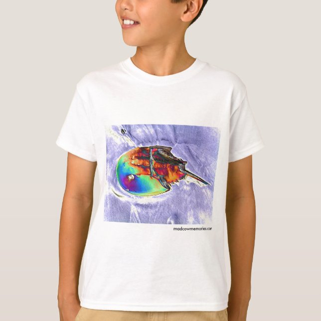 T-shirt Conception d'aluminium de crabe en fer à cheval (Devant)