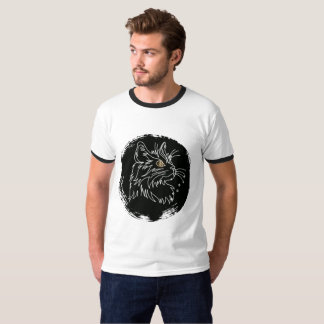 T-shirt Conception d'amour de chat coupé