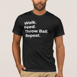 T-shirt Conception d'amour de chien Marche Lancer Balle Ré