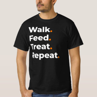 T-shirt Conception d'amour de chien Marcher Nourrir Traite