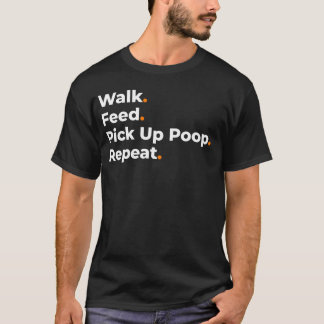 T-shirt Conception d'amour de chien Promener Nourrir Ramas