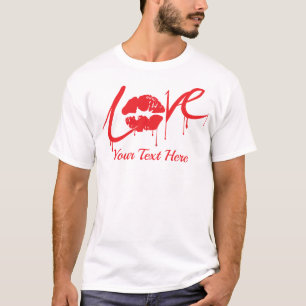 T-shirt Conception d'amour et de romance avec des éléments