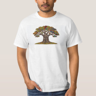 T-shirt Conception d'arbre africain en blanc