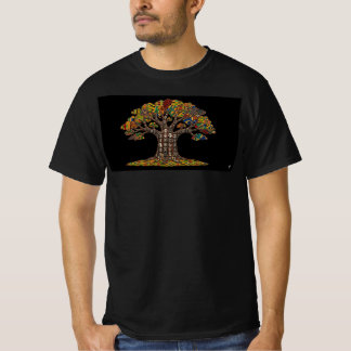T-shirt Conception d'arbre africain en noir