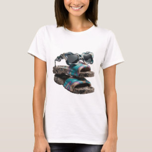 T-shirt Conception d'art abstrait argenté Sharp v2