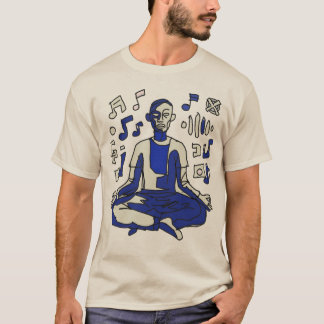 T-shirt Conception d'art abstrait de musicien néo-expressi