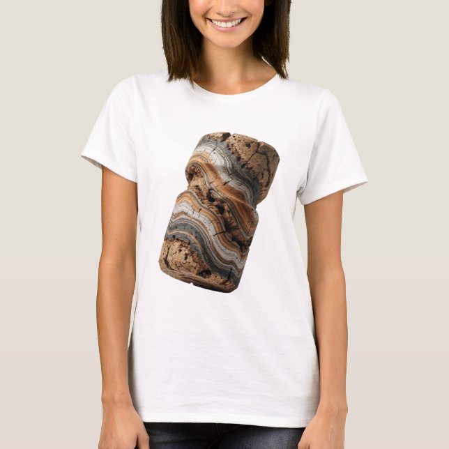 T-shirt Conception d'art abstrait gris chic (Devant)