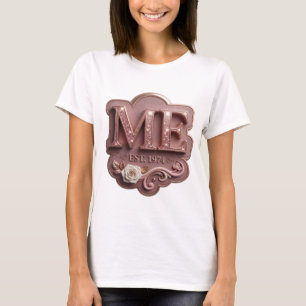 T-shirt Conception d'ART ABSTRAIT Rose Moderne