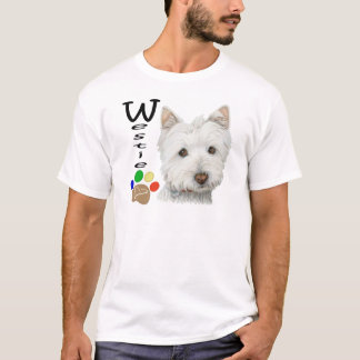 T-shirt Conception d'art d'empreinte de patte de chien de