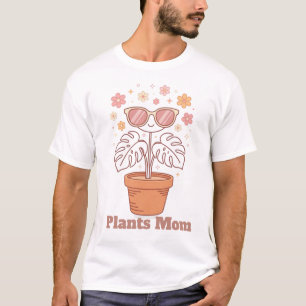 T-shirt Conception d'art en ligne rétro de plante Monstera