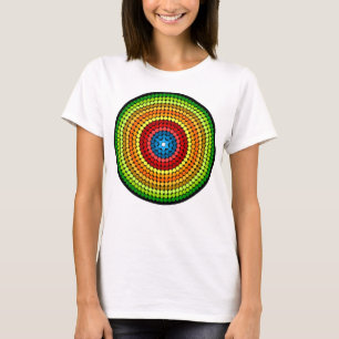 T-shirt Conception d'art mandala abstrait pointillé-65904