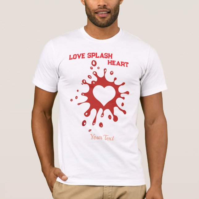 T-shirt Conception d'art Splash Heart – Expression créativ (Devant)