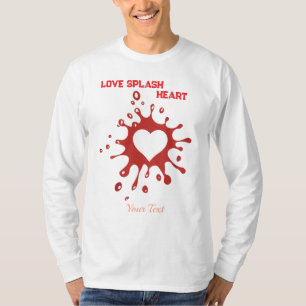 T-shirt Conception d'art Splash Heart – Expression créativ