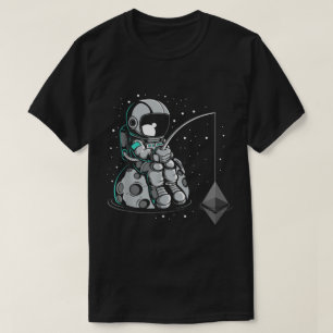 T-shirt Conception d'astronaute pêchant pour Ethereum