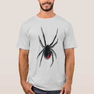 T-shirt Conception d'attaque d'araignée à marque rouge