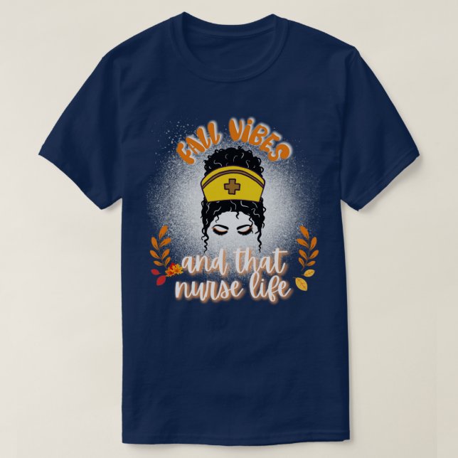 T-shirt Conception d'automne pour les infirmières (Design devant)