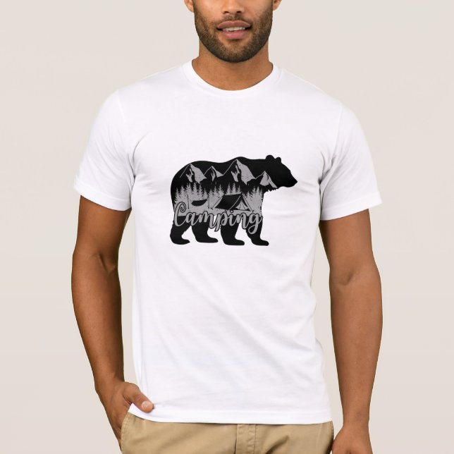 T-shirt Conception d'aventure de camping rustique" (Devant)