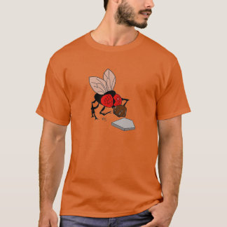 T-shirt Conception de bande dessinée d'attrapeur de mouche