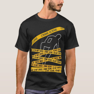 T-shirt Conception de bande pour l'enquête sur la scène de