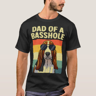T-shirt Conception de Basset Hound cool pour hommes Papa C
