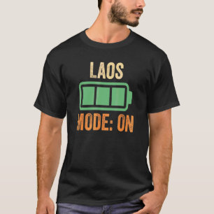 T-shirt Conception de batterie en mode Laos