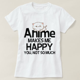 T-shirt Conception de blague de chat anime Kawaii mignonne