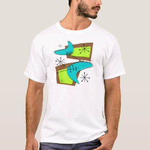 T-shirt Conception de boomerang inspirée par ère atomiqu