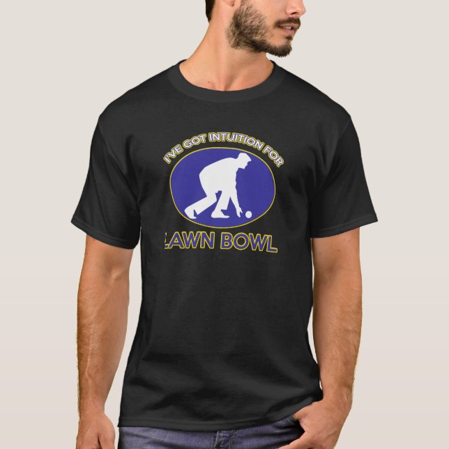 T-shirt Conception de bowling de pelouse (Devant)