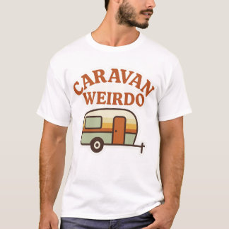 T-shirt Conception de camping rétro bizarre caravane