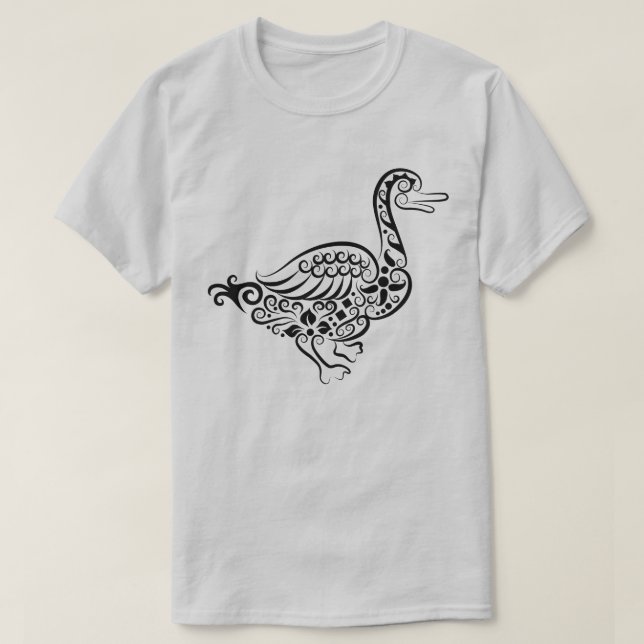 T-shirt Conception de canard mandala orné complexe (Design devant)