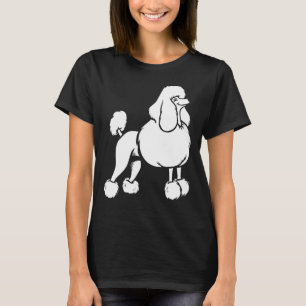T-shirt conception de caniche blanc