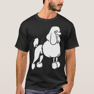 T-shirt conception de caniche blanc