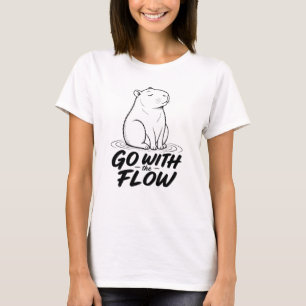 T-shirt Conception de capybara Go With the Flow